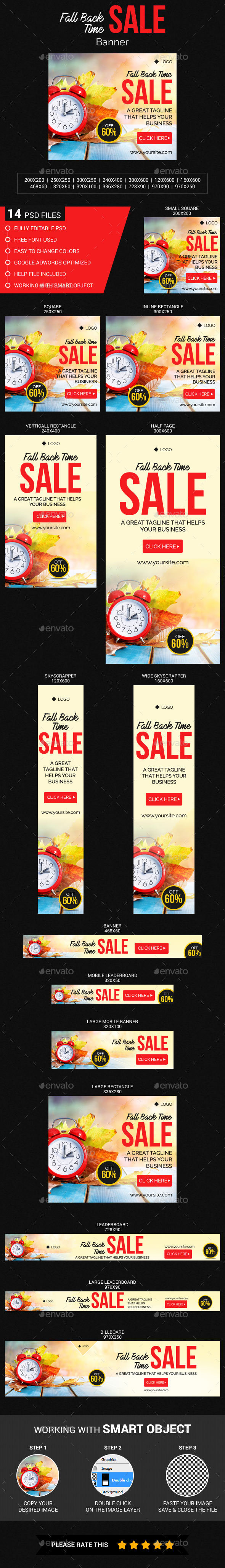 Fall Back Time Sale - Banners & Ads Web Elements