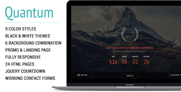Quantum | Coming Soon Responsive Theme by AmigosTeam