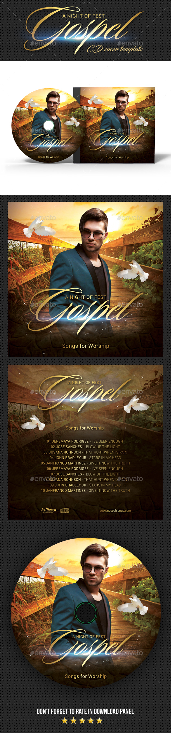 Gospel Fest CD Cover - CD & DVD Artwork Print Templates