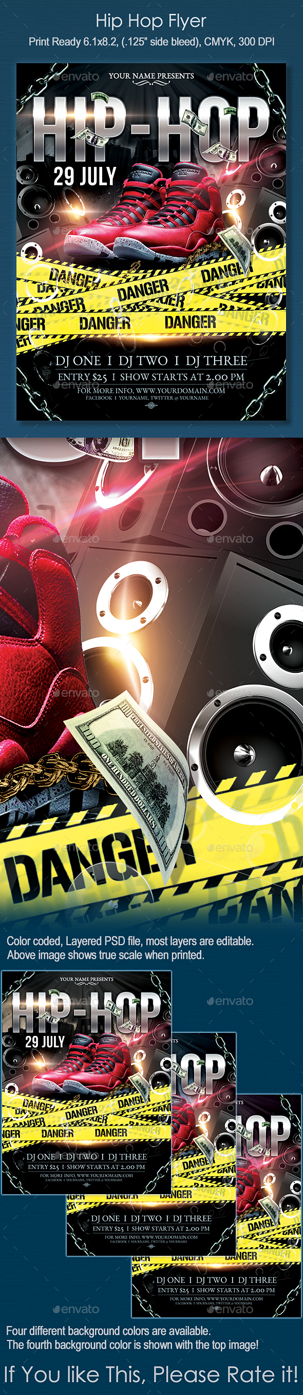Hip Hop Flyer - Clubs & Parties Events