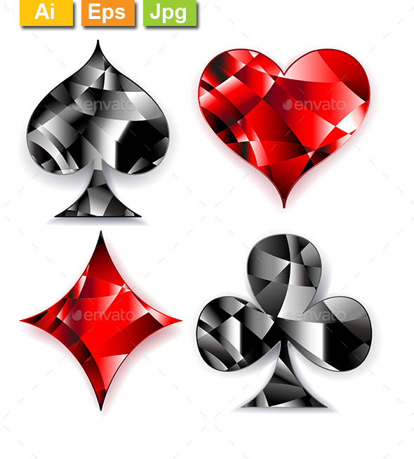 Polygonal Symbols of Playing Cards - Miscellaneous Vectors
