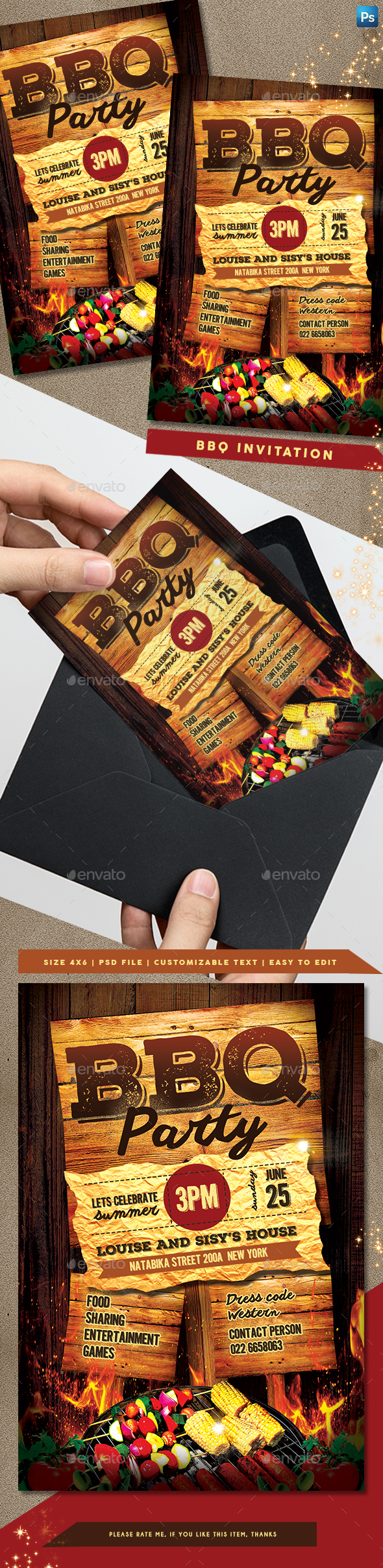 BBQ Invitation - Clubs & Parties Events