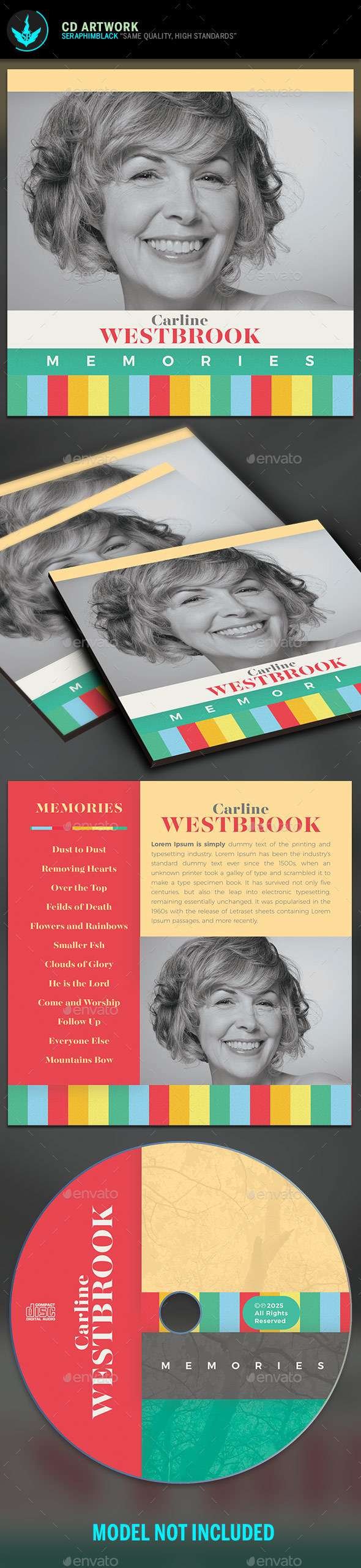 Colorful CD Artwork Template - CD & DVD Artwork Print Templates
