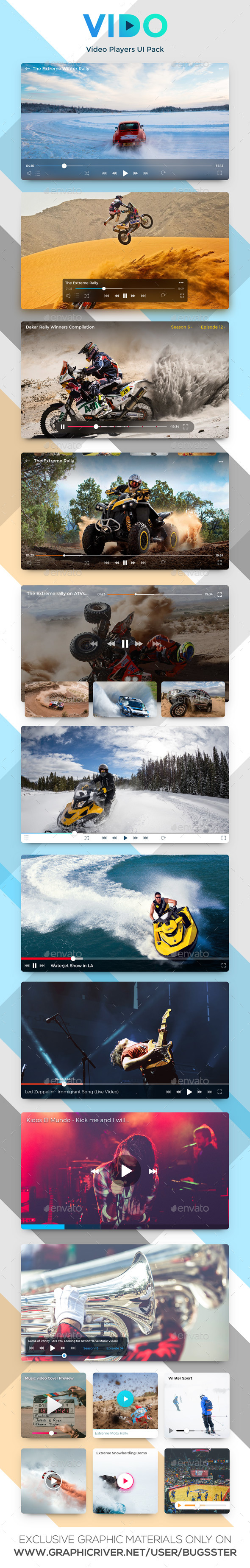 Vido - Video Players Pack - Web Elements