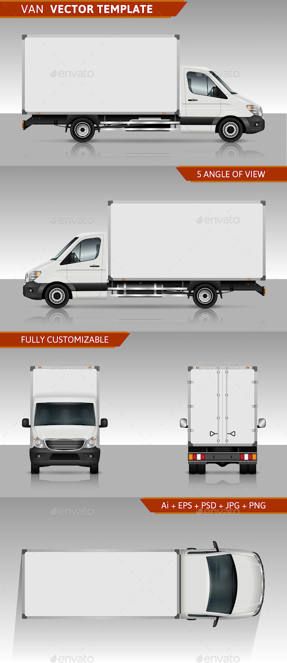 Van Vector Template - Man-made Objects Objects