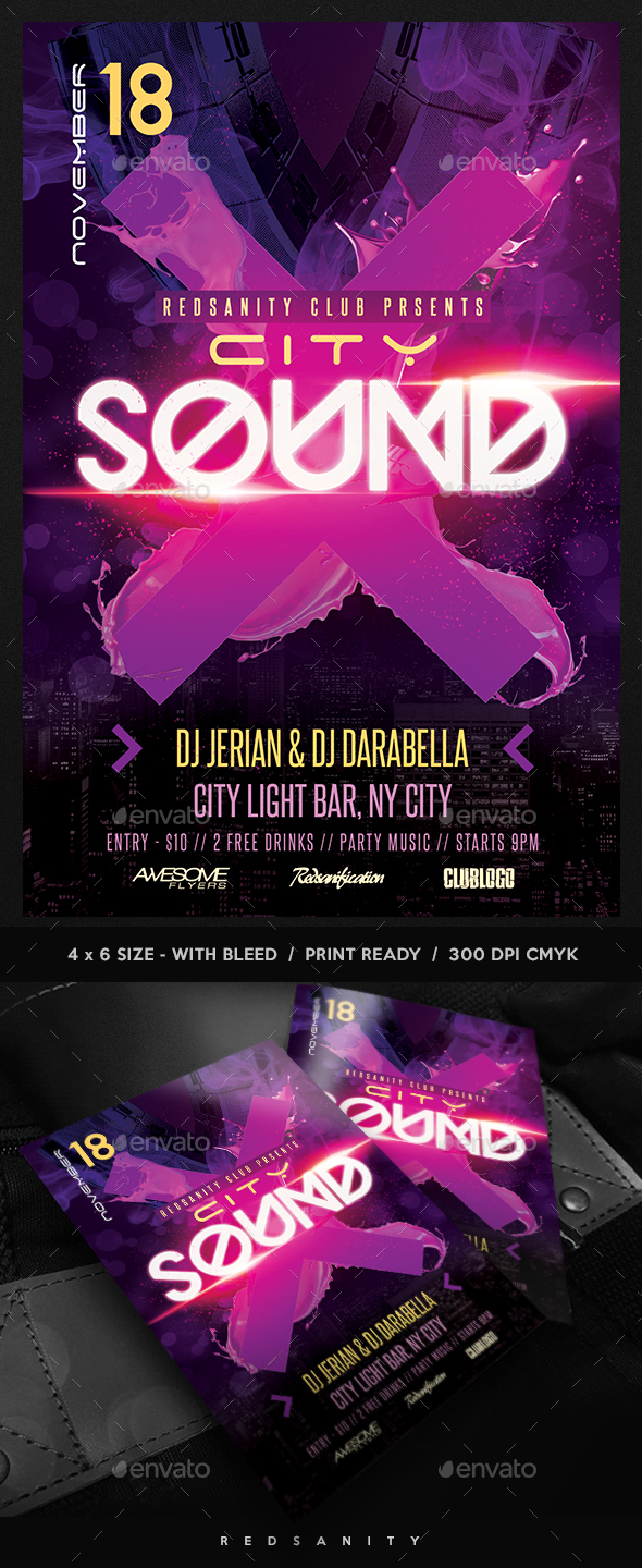 City Sound Flyer - Clubs & Parties Events