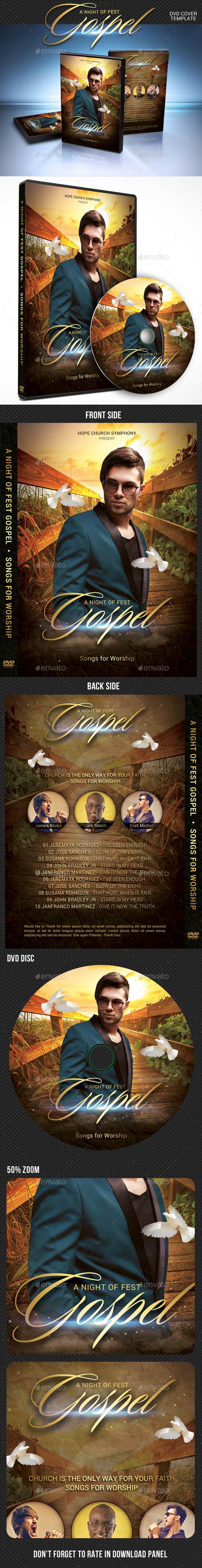 Gospel Fest DVD Cover Template - CD & DVD Artwork Print Templates