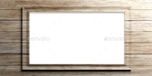 Download Wooden Frame On Wooden Background 3d Illustration Stock Photo By Rawf8