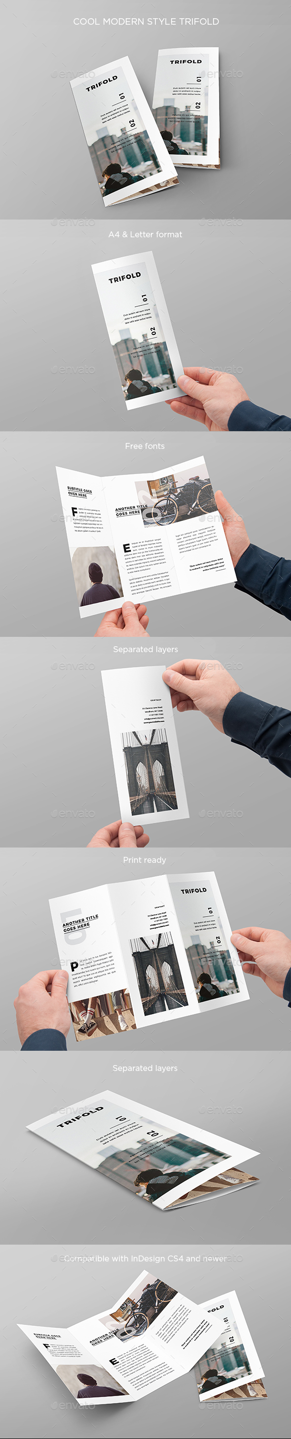 Cool Modern Style Trifold - Brochures Print Templates