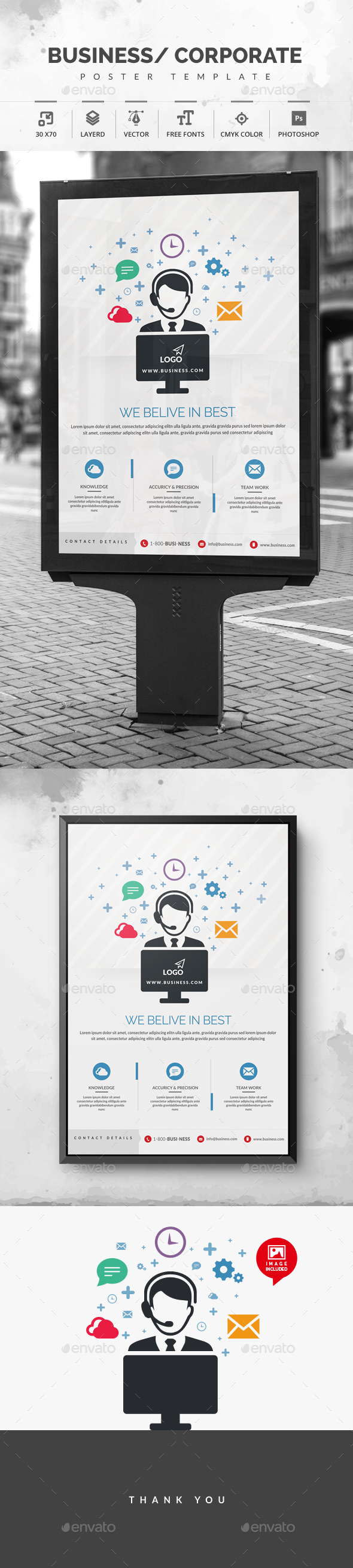 Customer Services Poster - Signage Print Templates