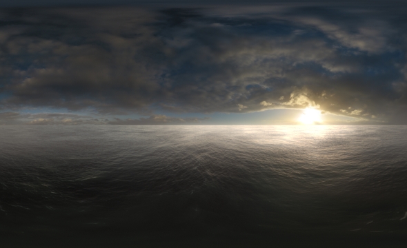 Aerial Sunset Ocean VR 360 02