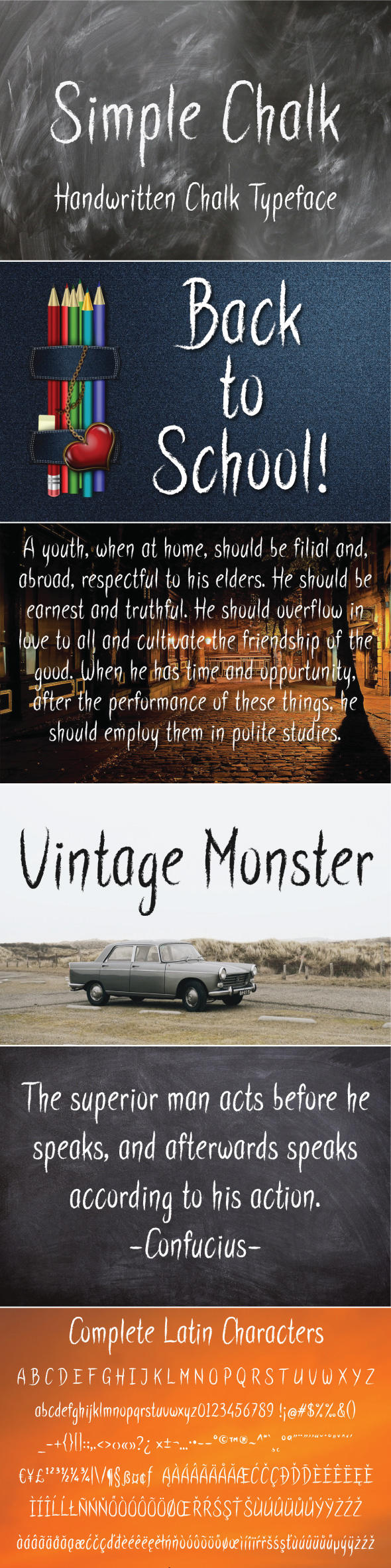 Simple Chalk - Handwriting Fonts