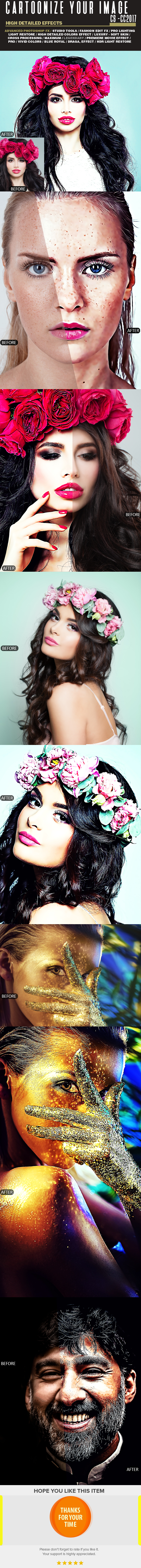 Cartoon Effect Action - Photo Effects Actions