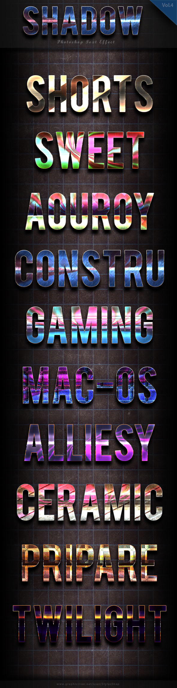 Shadow Text Effect vol 4 - Text Effects Styles