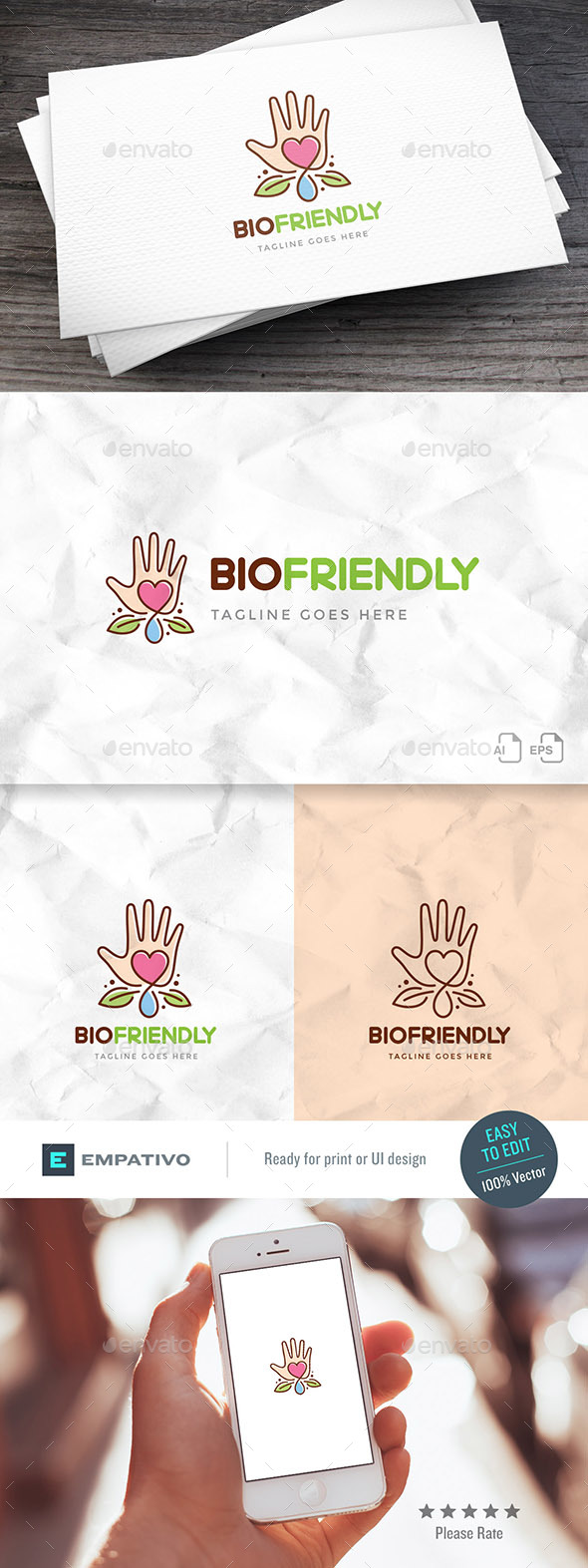 Bio Friendly Logo Template - Nature Logo Templates