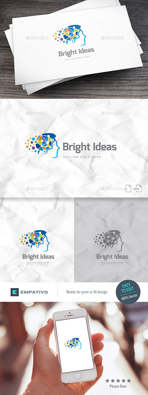 Bright Ideas Logo Template - Humans Logo Templates