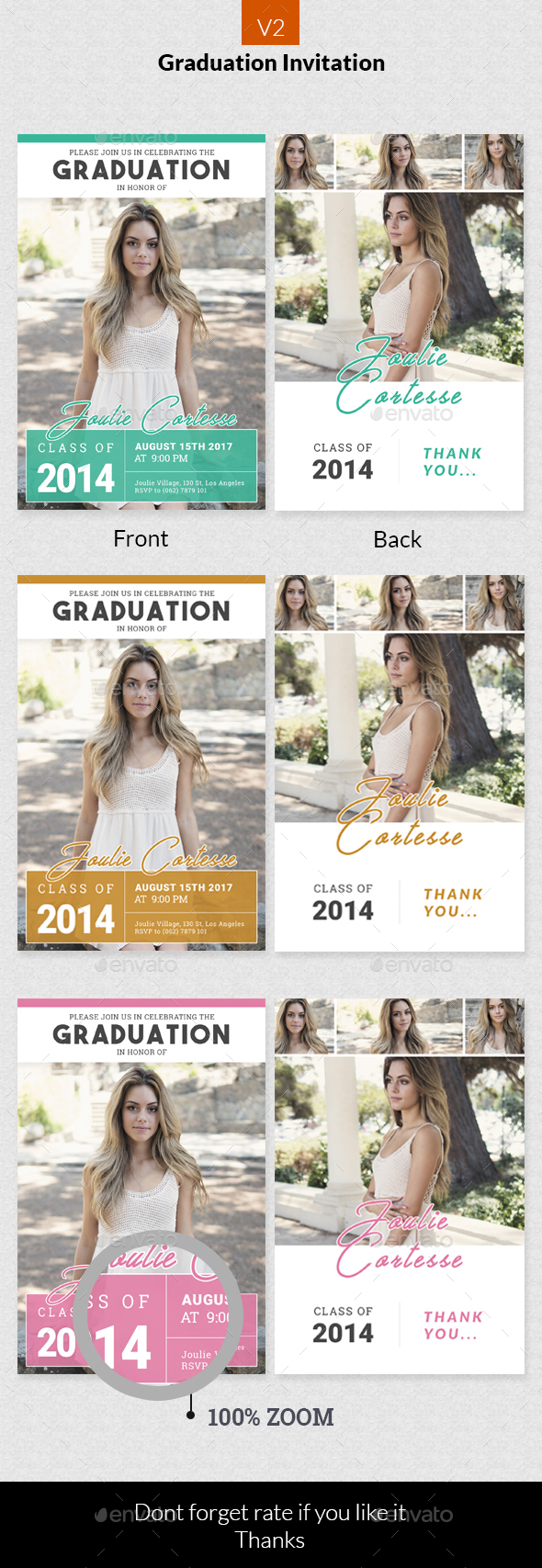 Graduation Invitation v2 - Invitations Cards & Invites