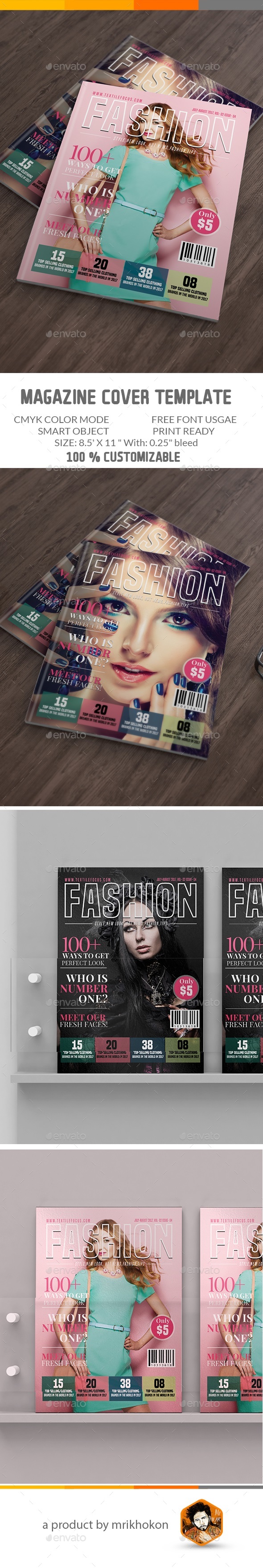 Magazine Cover Template - Magazines Print Templates
