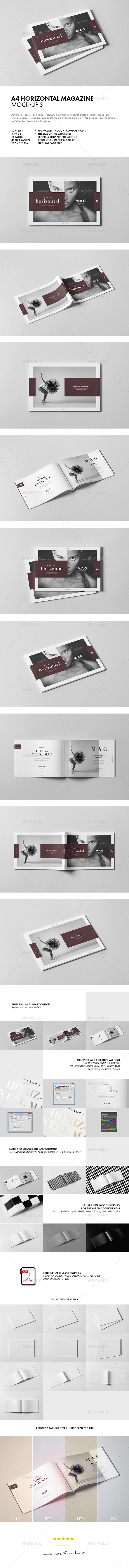 A4 Horiozontal Magazine Mock-up 3 - Magazines Print