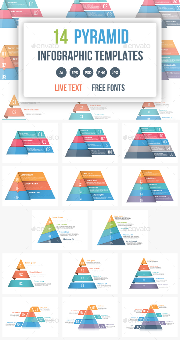 Pyramid Infographics Bundle - Infographics