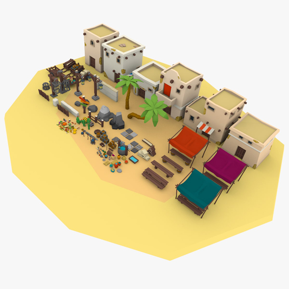 3DOcean Desert City Pack 20455520 3DOcean Desert City Pack 20455520