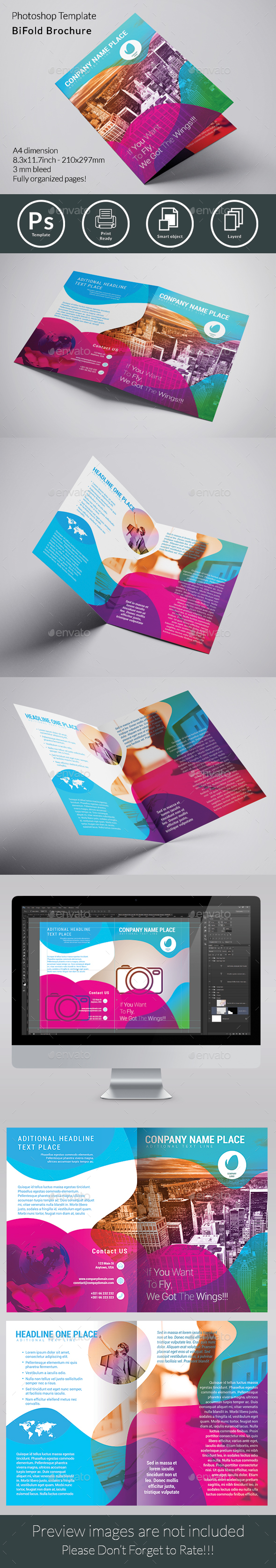 Abstract Bifold Brochure - Brochures Print Templates