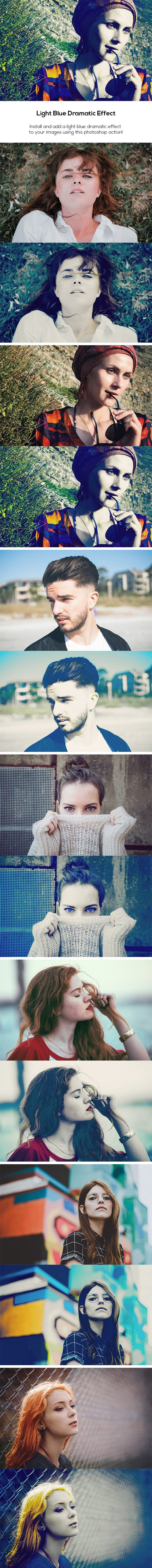 Light Blue Dramatic Effect - Photo Effects Actions