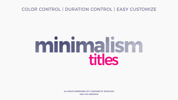 Minimalism Titles