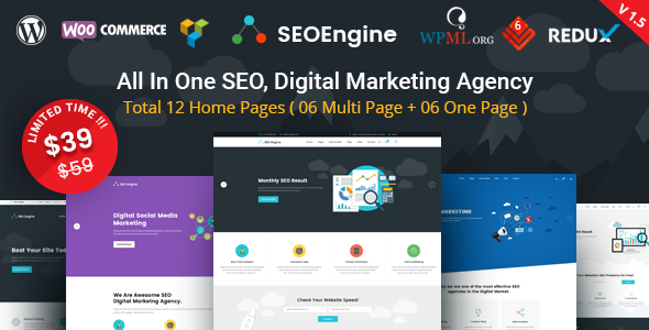 SEO Engine - SEO & Digital Marketing Agency WordPress Theme - Marketing Corporate