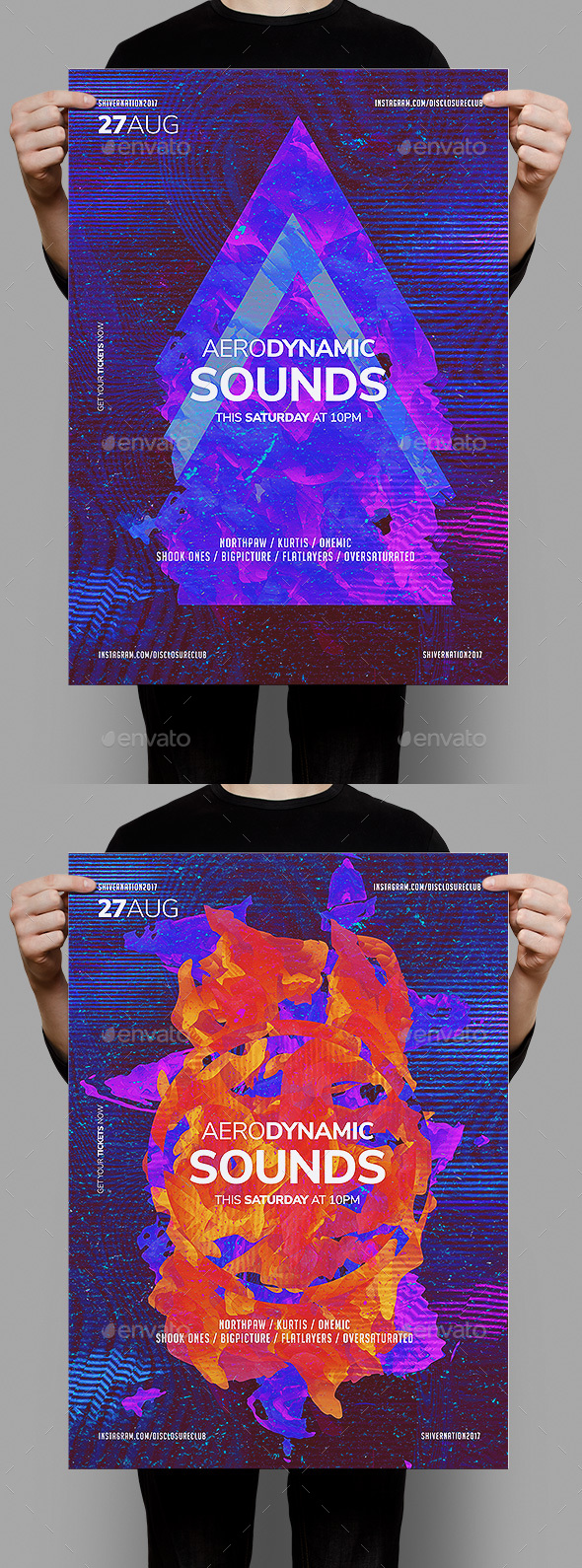 Aerodynamic Sounds Poster Template - Clubs & Parties Events