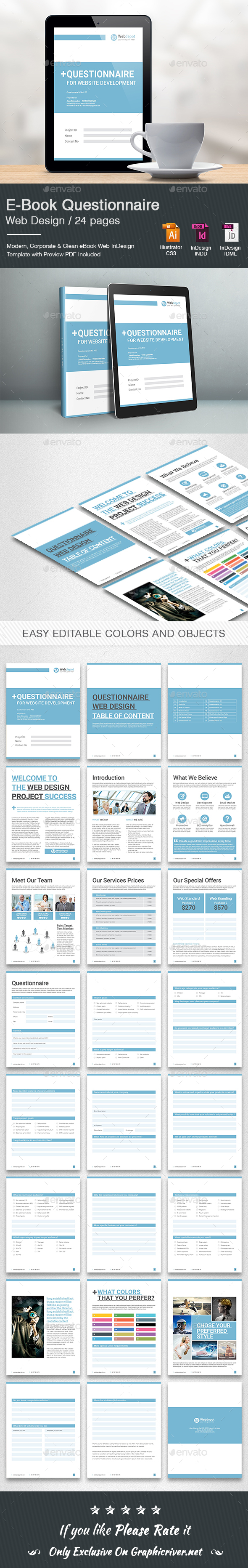 E-Book Questionnaire Web Design - Digital Books ePublishing