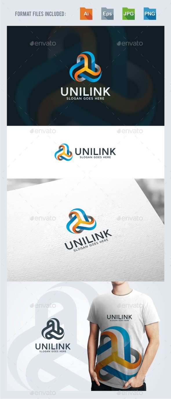 Unilink - Abstract Logo Template - Abstract Logo Templates