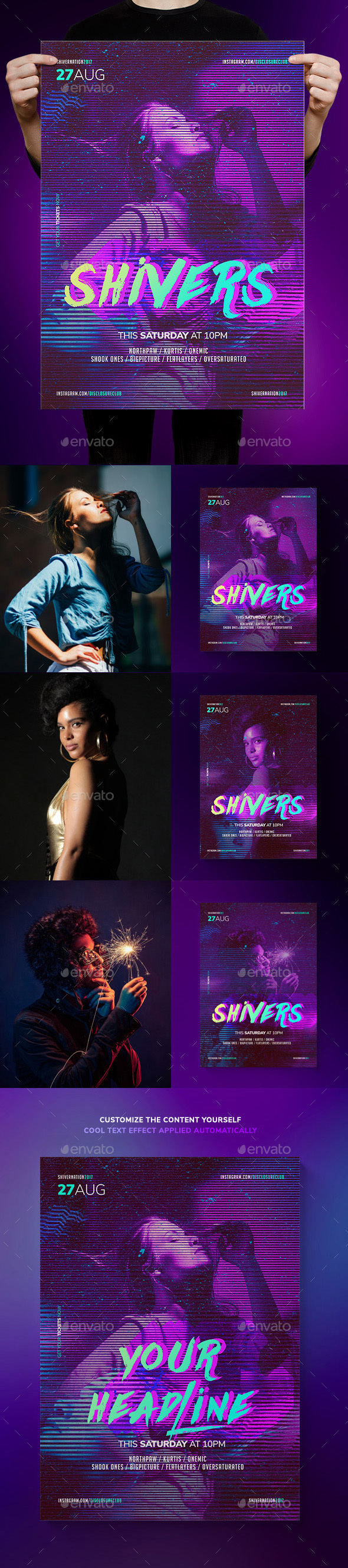 Shivers Flyer / Poster - Clubs & Parties Events