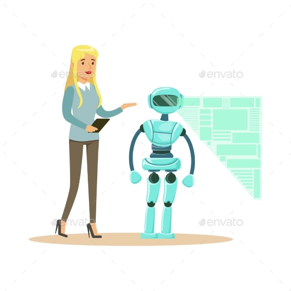 Young Female Engineer Controlling Visualization - Computers Technology