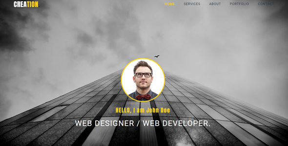 ThemeForest Creation Personal Portfolio HTML Template 20335586 ThemeForest Creation Personal Portfolio HTML Template 20335586