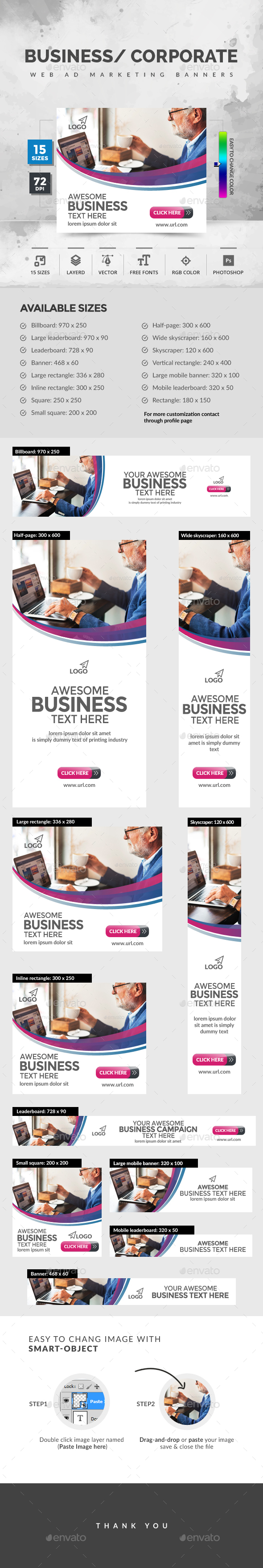 Business Banners - Banners & Ads Web Elements