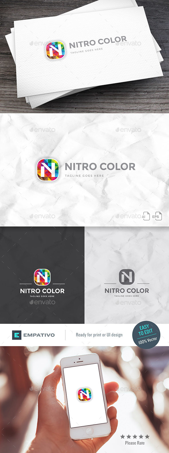 Nitro Color Logo Template - Letters Logo Templates