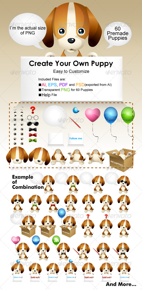 Puppy Mascot - Animals Characters