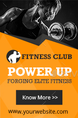 Fitness Ad Banner by ProAlphaDesigns | GraphicRiver
