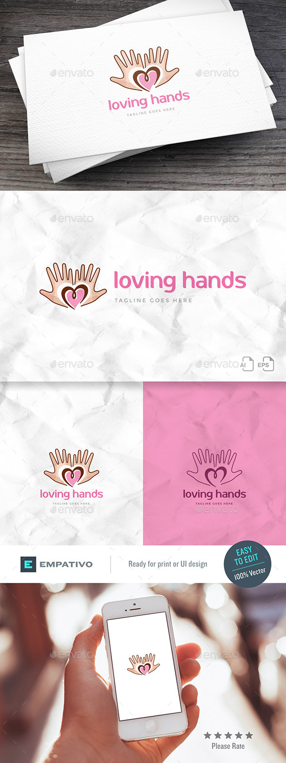 Loving Hands Logo Template - Symbols Logo Templates