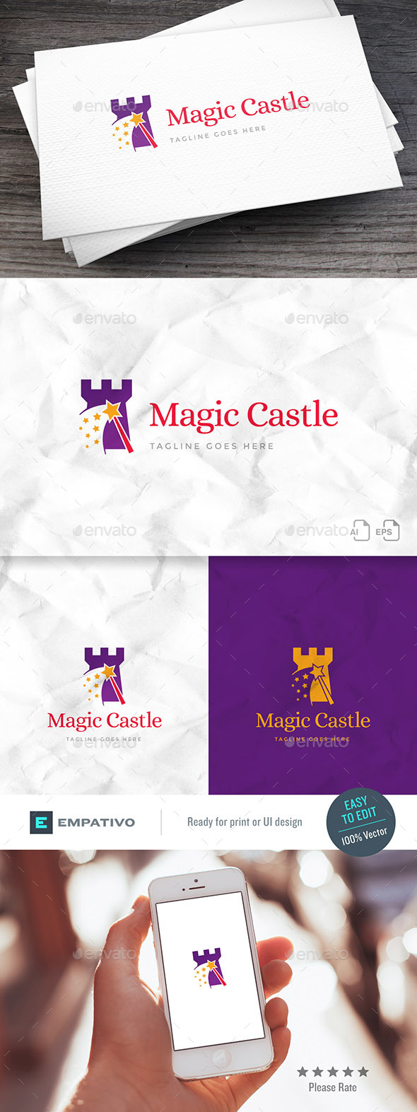 Magic Castle Logo Template - Buildings Logo Templates