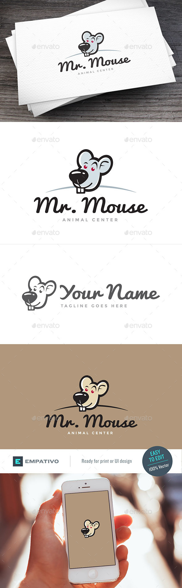 Mouse Logo Template - Animals Logo Templates