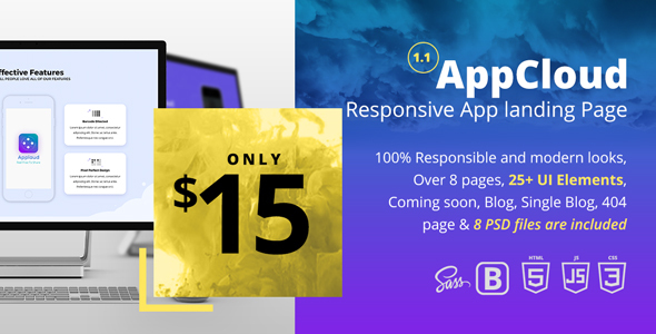 AppCloud Responsive App - ThemeForest 19929256