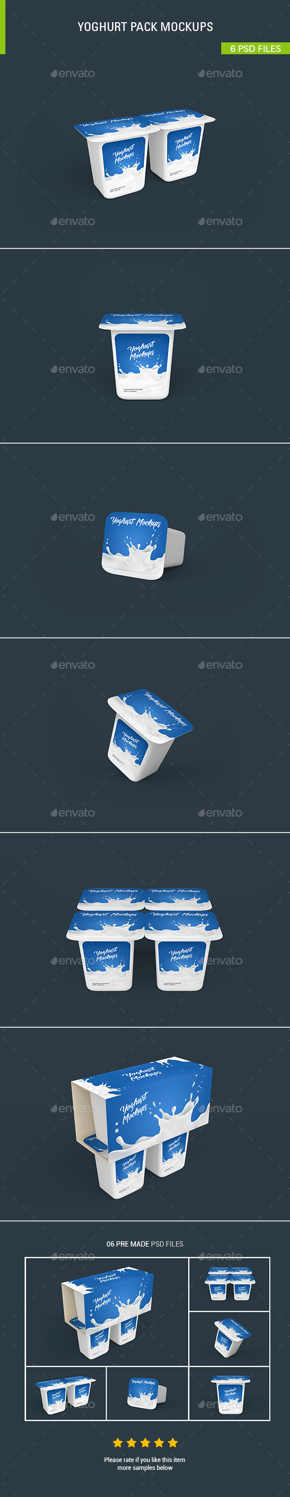Yoghurt Mockups - Food and Drink Packaging