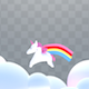 Unicorn, Rainbow and Clouds Overlay - VideoHive Item for Sale