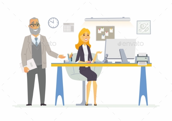 Office Life - Modern Vector Cartoon Business - Concepts Business