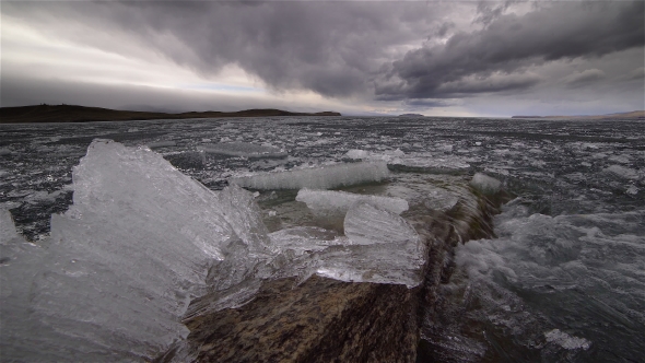 Melting of Ice on the Lake, Stock Footage | VideoHive