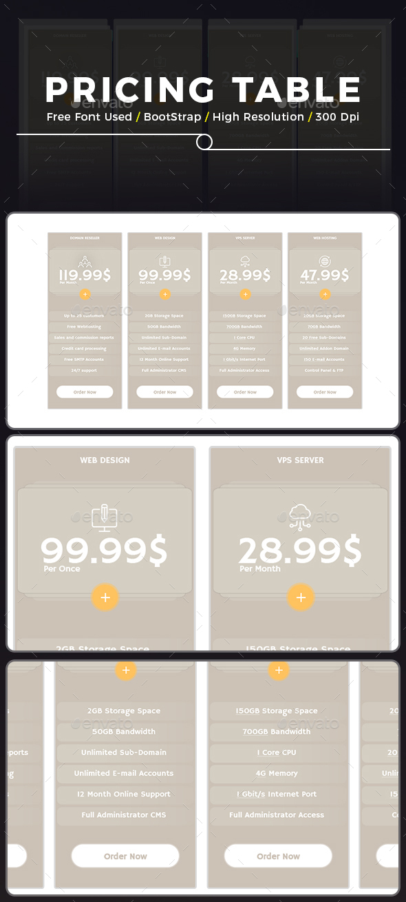 GraphicRiver Hosting Price Table 20461163 GraphicRiver Hosting Price Table 20461163