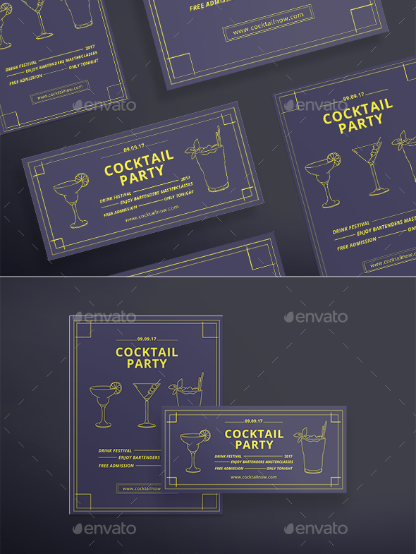 Cocktail Party Flyers - Clubs & Parties Events