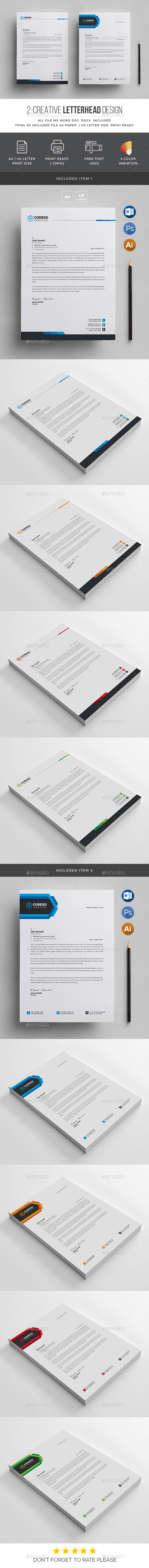Letterhead Template - Stationery Print Templates